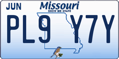 MO license plate PL9Y7Y