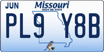MO license plate PL9Y8B