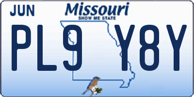 MO license plate PL9Y8Y