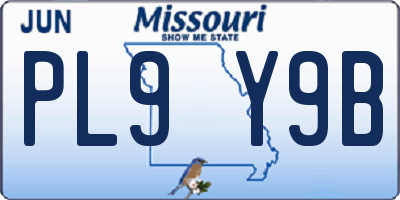 MO license plate PL9Y9B