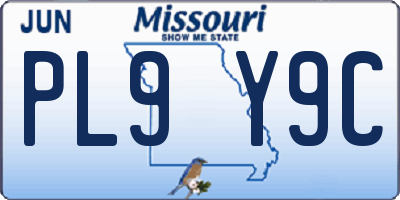 MO license plate PL9Y9C