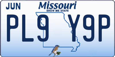 MO license plate PL9Y9P