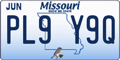 MO license plate PL9Y9Q