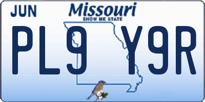 MO license plate PL9Y9R