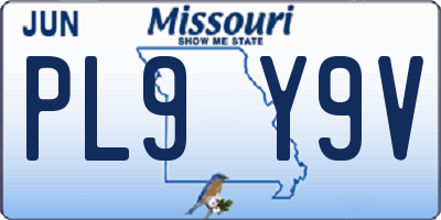 MO license plate PL9Y9V