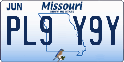 MO license plate PL9Y9Y