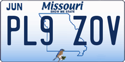 MO license plate PL9Z0V