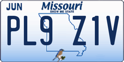 MO license plate PL9Z1V