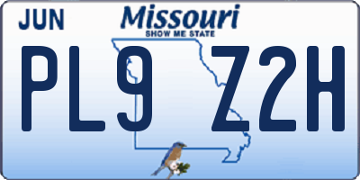 MO license plate PL9Z2H