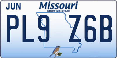 MO license plate PL9Z6B