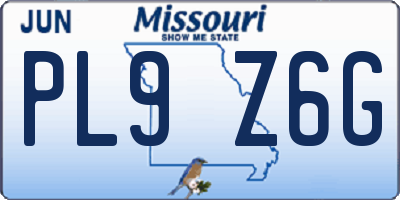 MO license plate PL9Z6G