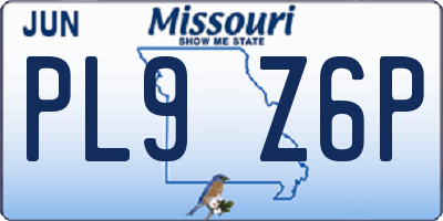 MO license plate PL9Z6P