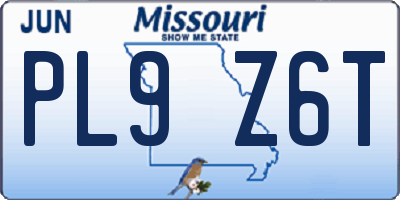 MO license plate PL9Z6T