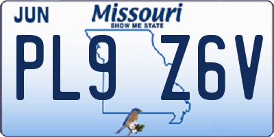 MO license plate PL9Z6V