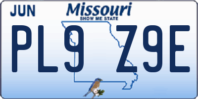 MO license plate PL9Z9E