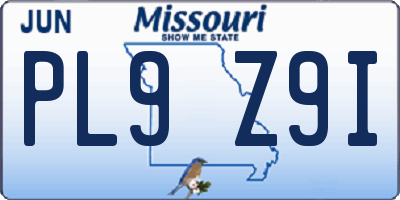 MO license plate PL9Z9I