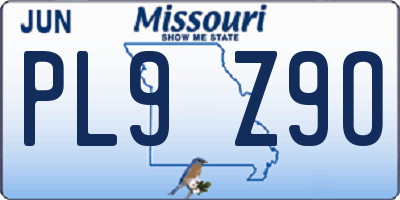 MO license plate PL9Z9O