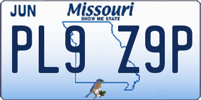 MO license plate PL9Z9P