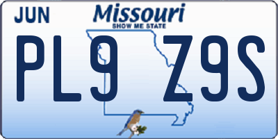 MO license plate PL9Z9S