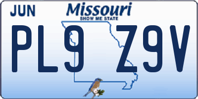 MO license plate PL9Z9V