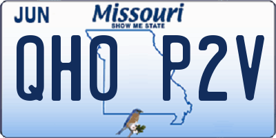 MO license plate QH0P2V