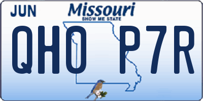 MO license plate QH0P7R