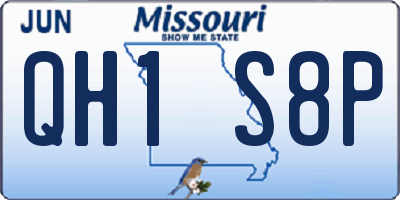 MO license plate QH1S8P
