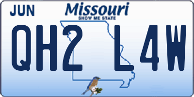 MO license plate QH2L4W