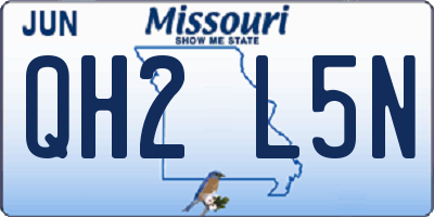 MO license plate QH2L5N
