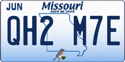 MO license plate QH2M7E