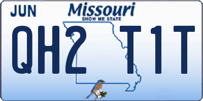 MO license plate QH2T1T