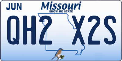 MO license plate QH2X2S