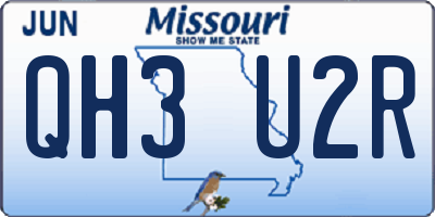 MO license plate QH3U2R