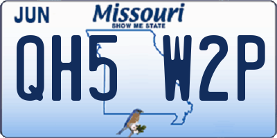 MO license plate QH5W2P