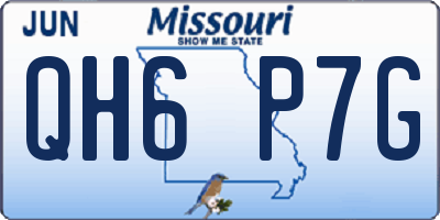 MO license plate QH6P7G