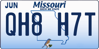 MO license plate QH8H7T