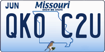 MO license plate QK0C2U