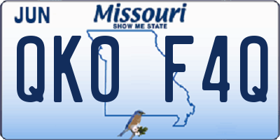 MO license plate QK0F4Q