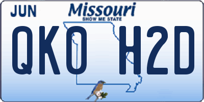 MO license plate QK0H2D