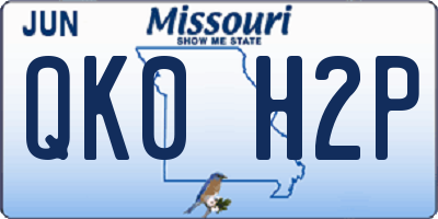 MO license plate QK0H2P