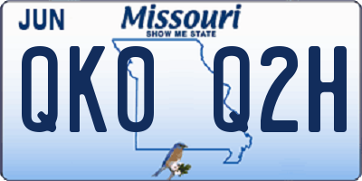 MO license plate QK0Q2H