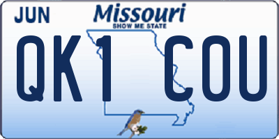 MO license plate QK1C0U