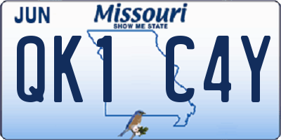 MO license plate QK1C4Y