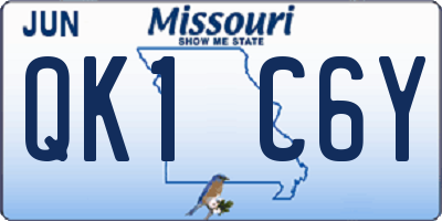 MO license plate QK1C6Y
