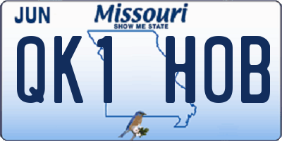 MO license plate QK1H0B