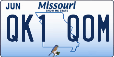 MO license plate QK1Q0M