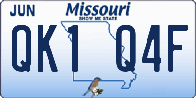 MO license plate QK1Q4F