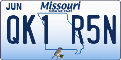 MO license plate QK1R5N