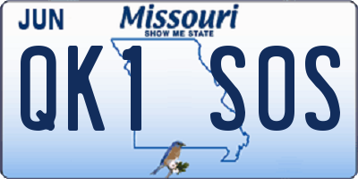 MO license plate QK1S0S