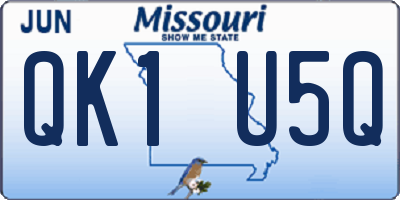 MO license plate QK1U5Q